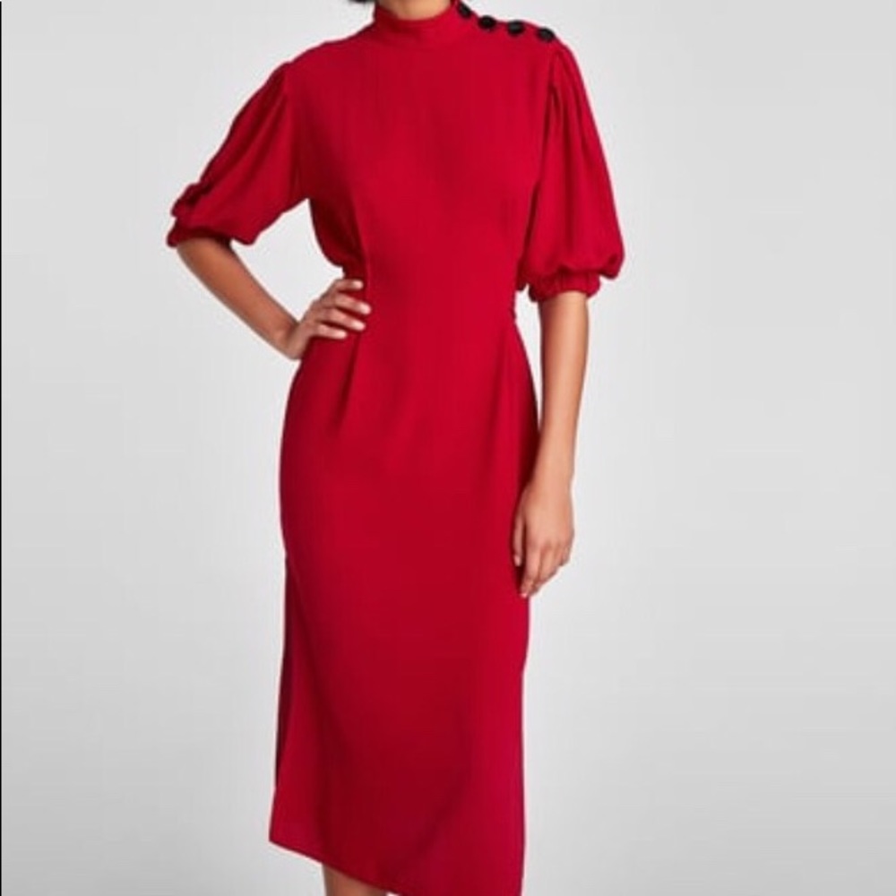 Red-Maroon Zara Dress